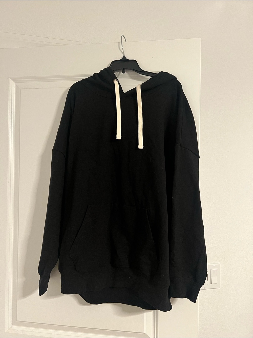 Buffalo David Bitton Black Hoodie with Cream Drawstrings